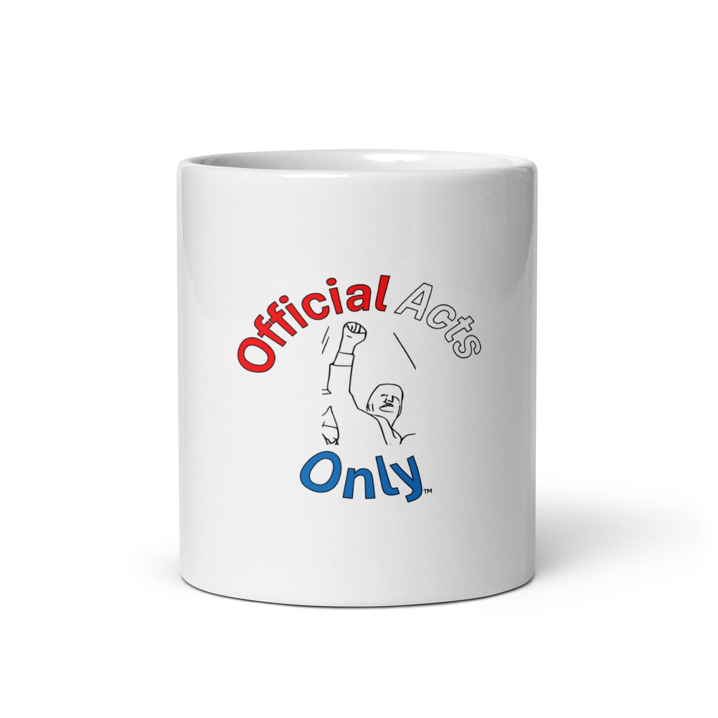 White glossy mug