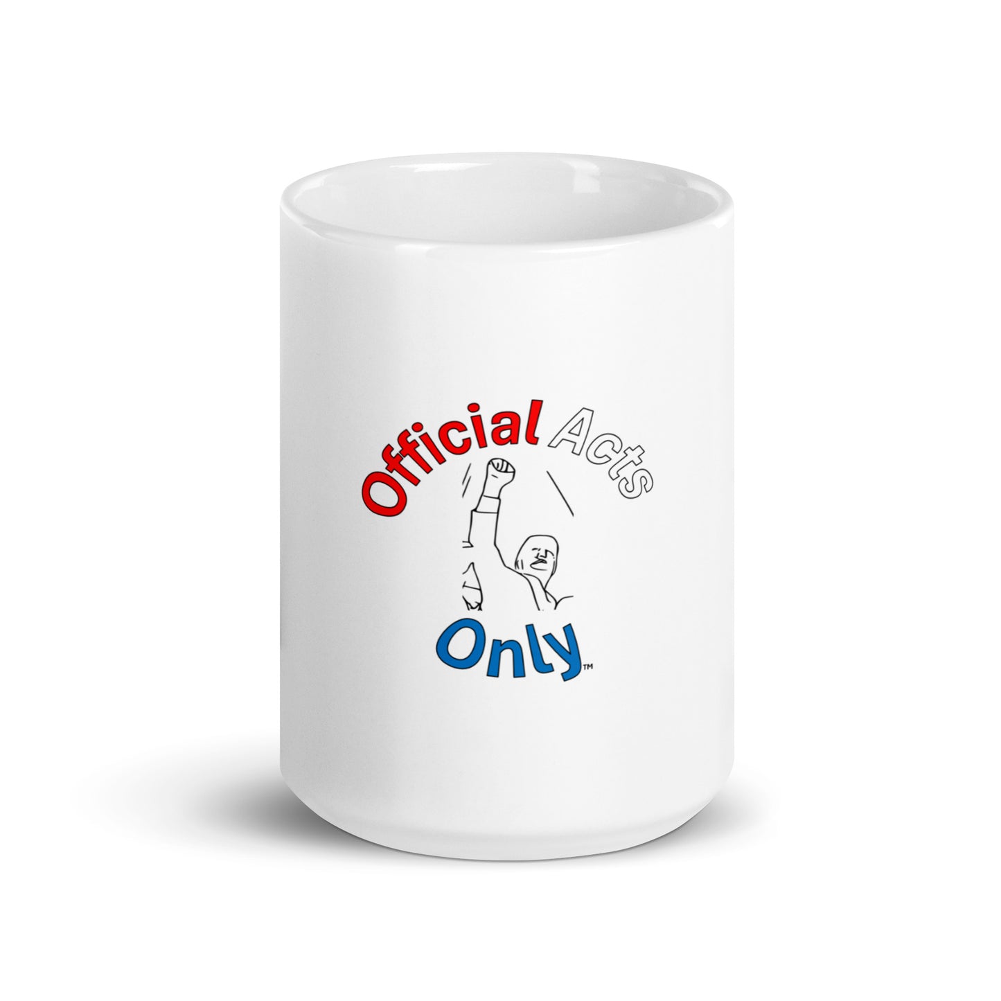 White glossy mug